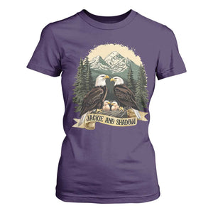 Funny Jackie And Shadow Eagle Family Matching T Shirt For Women Eagle Lover TS11 Purple Print Your Wear