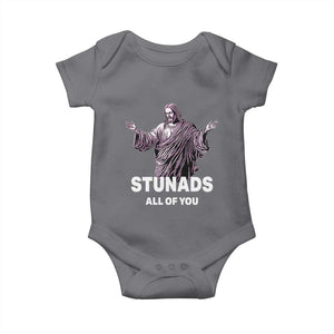 Funny Jesus Baby Onesie Stunads All Of You TS02 Charcoal Print Your Wear