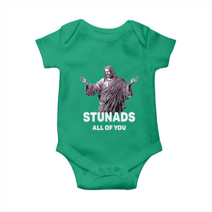 Funny Jesus Baby Onesie Stunads All Of You TS02 Irish Green Print Your Wear