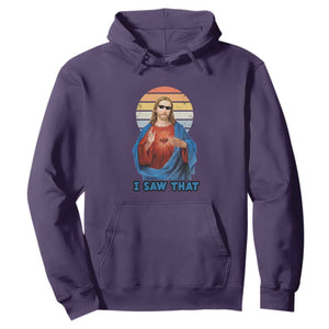 Funny Jesus Hoodie I Saw That Christian Religious Meme Retro TS02 Purple Print Your Wear