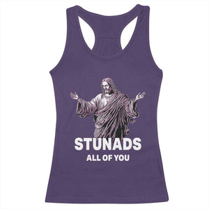 Funny Jesus Racerback Tank Top Stunads All Of You TS02 Purple Print Your Wear