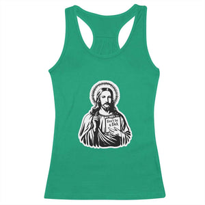 Funny Jesus Saying Racerback Tank Top Don't Be A D*ck TS02 Irish Green Print Your Wear