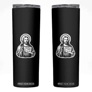 Funny Jesus Saying Skinny Tumbler Don't Be A D*ck TS02 Black Print Your Wear