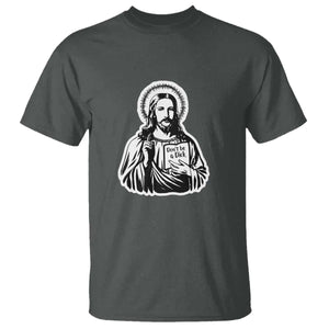 Funny Jesus Saying T Shirt Don't Be A D*ck TS02 Dark Heather Print Your Wear