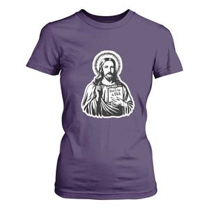 Funny Jesus Saying T Shirt For Women Don't Be A D*ck TS02 Purple Print Your Wear