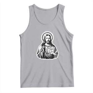 Funny Jesus Saying Tank Top Don't Be A D*ck TS02 Athletic Heather Print Your Wear