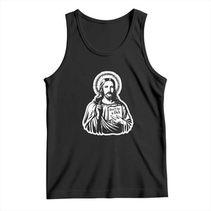Funny Jesus Saying Tank Top Don't Be A D*ck TS02 Black Print Your Wear