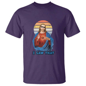 Funny Jesus T Shirt I Saw That Christian Religious Meme Retro TS02 Purple Print Your Wear