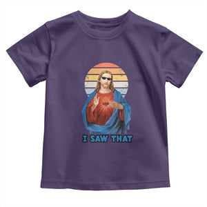 Funny Jesus Toddler T Shirt I Saw That Christian Religious Meme Retro TS02 Purple Print Your Wear