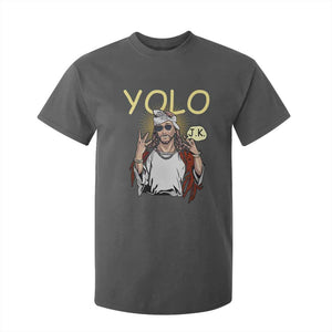 Funny Jesus YOLO JK T Shirt For Kid Just Kidding Funny Christian Religious TS02 Dark Heather Print Your Wear