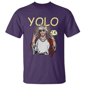 Funny Jesus YOLO JK T Shirt Just Kidding Funny Christian Religious TS02 Purple Print Your Wear