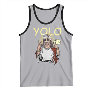 Funny Jesus YOLO JK Tank Top Just Kidding Funny Christian Religious TS02 Athletic Heather Black Print Your Wear