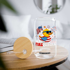 Funny July 4th Glass Can Patriotic Duck Firequacker American Flag TS10 Print Your Wear