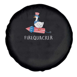 Funny July 4th Goose Spare Tire Cover Patriotic Goose Firework Firequacker Independence Day TS10 Print Your Wear