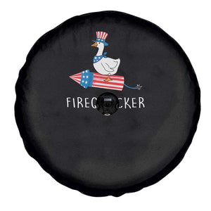 Funny July 4th Goose Spare Tire Cover Patriotic Goose Firework Firequacker Independence Day TS10 Print Your Wear