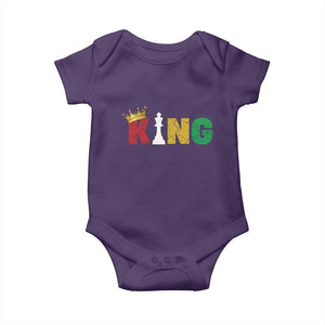 Funny Juneteenth King Baby Onesie Black Father Chess African American TS11 Purple Print Your Wear