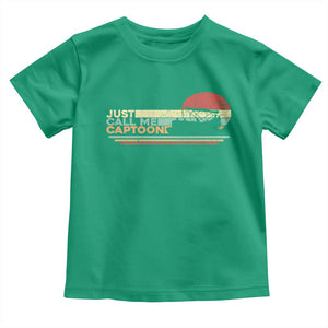 Funny Just Call Me Captoon Toddler T Shirt Pontoon Boat Captain TS11 Irish Green Print Your Wear