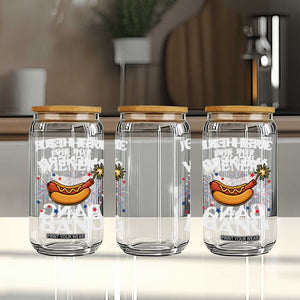 Funny Just Here For The Wieners And Bang Glass Can 4th Of July Hot Dog Lover Fireworks TS11 Print Your Wear