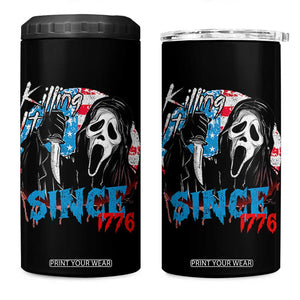 Funny Killing It Since 1776 4 in 1 Can Cooler Tumbler Horror Movie 4th Of July USA Ghost TS11 One Size: 16 oz Black Print Your Wear