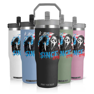 Funny Killing It Since 1776 Flip Straw Tumbler Horror Movie 4th Of July USA Ghost TS11 Print Your Wear