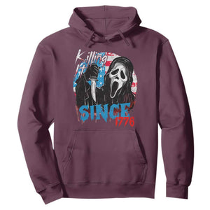 Funny Killing It Since 1776 Hoodie Horror Movie 4th Of July USA Ghost TS11 Maroon Print Your Wear