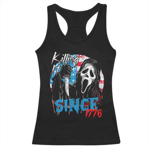 Funny Killing It Since 1776 Racerback Tank Top Horror Movie 4th Of July USA Ghost TS11 Black Print Your Wear