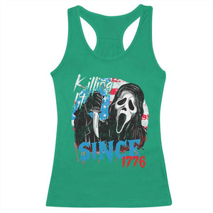 Funny Killing It Since 1776 Racerback Tank Top Horror Movie 4th Of July USA Ghost TS11 Irish Green Print Your Wear