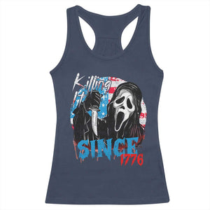 Funny Killing It Since 1776 Racerback Tank Top Horror Movie 4th Of July USA Ghost TS11 Navy Print Your Wear