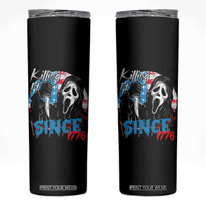 Funny Killing It Since 1776 Skinny Tumbler Horror Movie 4th Of July USA Ghost TS11 Black Print Your Wear