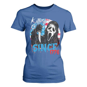 Funny Killing It Since 1776 T Shirt For Women Horror Movie 4th Of July USA Ghost TS11 Royal Blue Print Your Wear