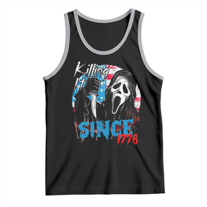 Funny Killing It Since 1776 Tank Top Horror Movie 4th Of July USA Ghost TS11 Black Athletic Heather Print Your Wear