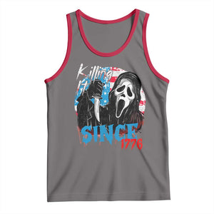 Funny Killing It Since 1776 Tank Top Horror Movie 4th Of July USA Ghost TS11 Deep Heather Red Print Your Wear