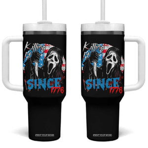 Funny Killing It Since 1776 Tumbler With Handle Horror Movie 4th Of July USA Ghost TS11 One Size: 40 oz Black Print Your Wear