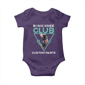 Funny Knee Replacement Surgery Baby Onesie Bionic Knee Club Custom Parts TS02 Purple Print Your Wear