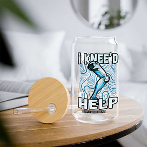 Funny Knee Replacement Surgery Glass Can I Knee'd Help Bones Injury Recovery TS02 Print Your Wear