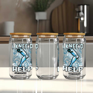 Funny Knee Replacement Surgery Glass Can I Knee'd Help Bones Injury Recovery TS02 Print Your Wear