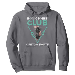 Funny Knee Replacement Surgery Hoodie Bionic Knee Club Custom Parts TS02 Charcoal Print Your Wear