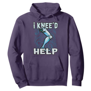Funny Knee Replacement Surgery Hoodie I Knee'd Help Bones Injury Recovery TS02 Purple Print Your Wear