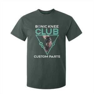 Funny Knee Replacement Surgery T Shirt For Kid Bionic Knee Club Custom Parts TS02 Dark Forest Green Print Your Wear