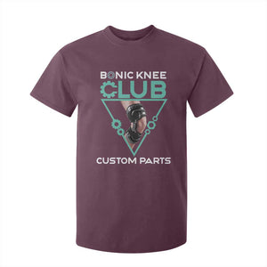 Funny Knee Replacement Surgery T Shirt For Kid Bionic Knee Club Custom Parts TS02 Maroon Print Your Wear