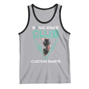 Funny Knee Replacement Surgery Tank Top Bionic Knee Club Custom Parts TS02 Athletic Heather Black Print Your Wear