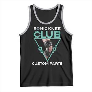 Funny Knee Replacement Surgery Tank Top Bionic Knee Club Custom Parts TS02 Black Athletic Heather Print Your Wear