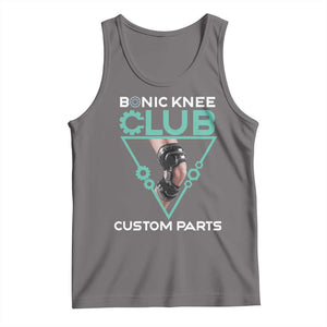 Funny Knee Replacement Surgery Tank Top Bionic Knee Club Custom Parts TS02 Deep Heather Print Your Wear