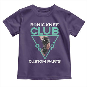 Funny Knee Replacement Surgery Toddler T Shirt Bionic Knee Club Custom Parts TS02 Purple Print Your Wear