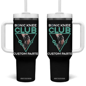 Funny Knee Replacement Surgery Tumbler With Handle Bionic Knee Club Custom Parts TS02 One Size: 40 oz Black Print Your Wear