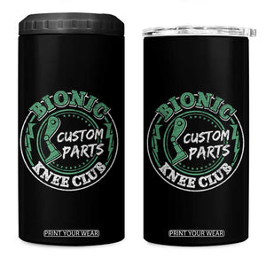 Funny Knee Replacement Survivor 4 in 1 Can Cooler Tumbler Bionic Knee Club Custom Parts TS02 One Size: 16 oz Black Print Your Wear