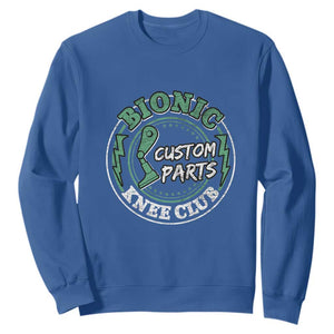 Funny Knee Replacement Survivor Sweatshirt Bionic Knee Club Custom Parts TS02 Royal Blue Print Your Wear