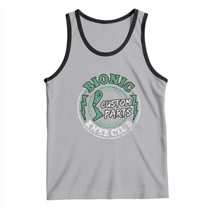 Funny Knee Replacement Survivor Tank Top Bionic Knee Club Custom Parts TS02 Athletic Heather Black Print Your Wear