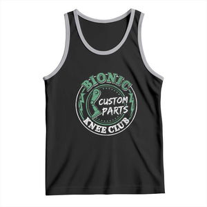 Funny Knee Replacement Survivor Tank Top Bionic Knee Club Custom Parts TS02 Black Athletic Heather Print Your Wear