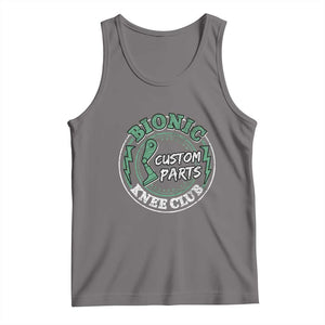 Funny Knee Replacement Survivor Tank Top Bionic Knee Club Custom Parts TS02 Deep Heather Print Your Wear